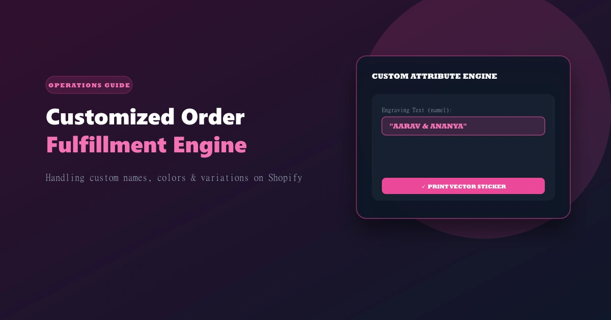 Fulfilling Customized & Personalized Shopify Orders at Scale (Names, Colors & Variations)