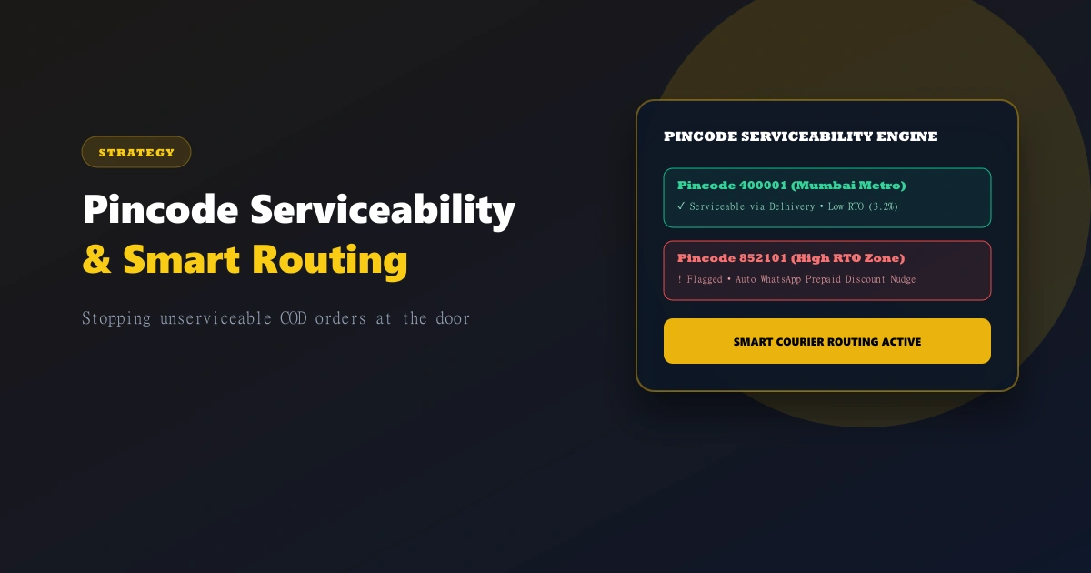 Pincode Serviceability & Smart Routing: Stopping Unserviceable COD Orders at the Door